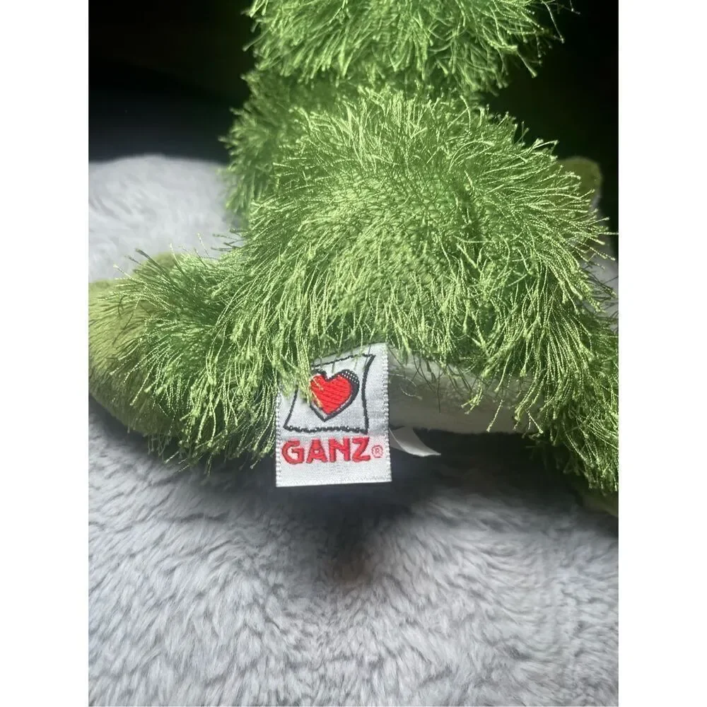 Ganz Kids Green Very Frizzy Fuzzy Green Frog Stuffed Animal Plush Toy